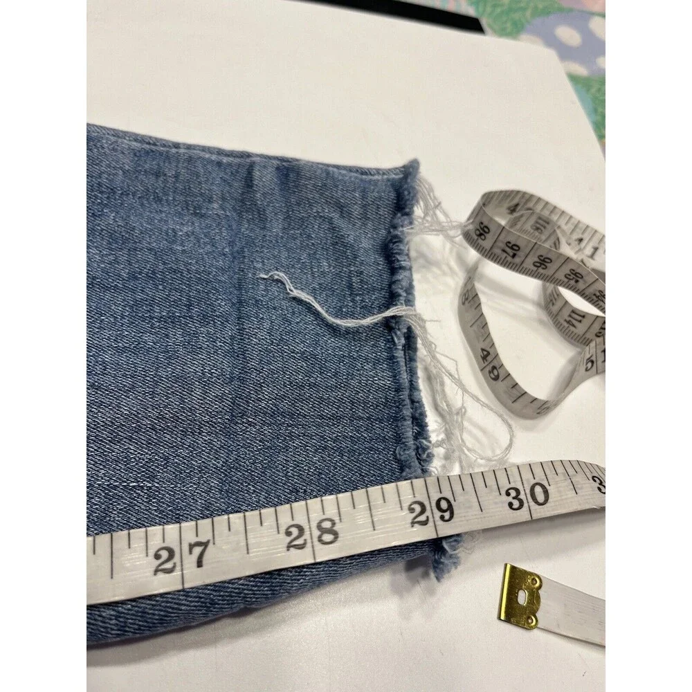 True Religion Jennie Mid Rise Super Skinny Denim Jeans Sz 31 Raw Hem